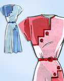 1940s Original Vintage Mail Order Pattern 1701 Uncut Misses Step Dress Sz 32 B