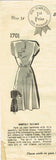 1940s Original Vintage Mail Order Pattern 1701 Uncut Misses Step Dress Sz 32 B