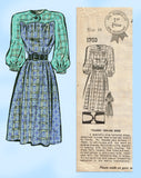 Mail Order 1703: 1940s Lovely Misses Tailored Dress 32 B Vintage Sewing Pattern