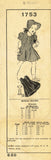 1940s Original Vintage Mail Order Pattern 1753 Toddler Girls Dress & Bolero Sz 6