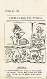 1940s Vintage Mail Order Embroidery Transfer 1798 Uncut Lamb DOW Tea Towels