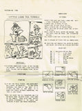1940s Vintage Mail Order Embroidery Transfer 1798 Uncut Lamb DOW Tea Towels