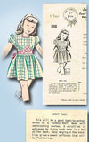 1940s Vintage Mail Order Sewing Pattern 1816 Little Girls Sunday Best Dress Sz 8 - Vintage4me2
