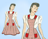 Mail Order 1829: 1940s Misses WWII Princess Apron Sz 36 B Vintage Sewing Pattern