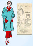 1930s Vintage Mail Order Sewing Pattern 1862 Uncut Misses Artist Smock Size 14 - Vintage4me2