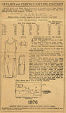 1920s Vintage Mail Order Sewing Pattern 1878 Uncut Little Girls Slip Size 10