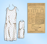 1920s Vintage Mail Order Sewing Pattern 1878 Uncut Little Girls Slip Size 10