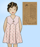 Mail Order 1924: 1930s Little Girls Bloomer Dress Sz10 Vintage Sewing Pattern