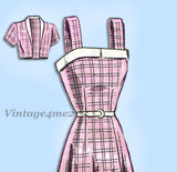 Mail Order 1955: 1950s Misses Sun Dress Size 34 Bust Vintage Sewing Pattern