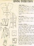 Mail Order 1979: 1940s Misses Dress w Flower Pocket 36 B Vintage Sewing Pattern