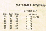 Mail Order 1979: 1940s Misses Dress w Flower Pocket 36 B Vintage Sewing Pattern