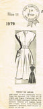 Mail Order 1979: 1940s Misses Dress w Flower Pocket 36 B Vintage Sewing Pattern