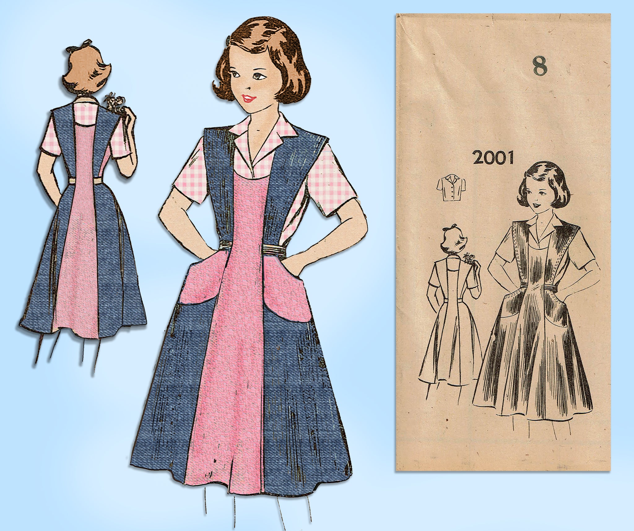 Mail Order 2001: 1950s Little Girls Jumper Dress Size 8 Vintage Sewing Vintage4me2 Mail Order 2001: 1950s Little Girls Jumper Dress Size 8 Vintage Sewing Vintage4me2