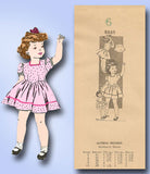 1940s Vintage Mail Order Sewing Pattern 2005 Toddler Girls WWII Party Dress Sz 2 - Vintage4me2
