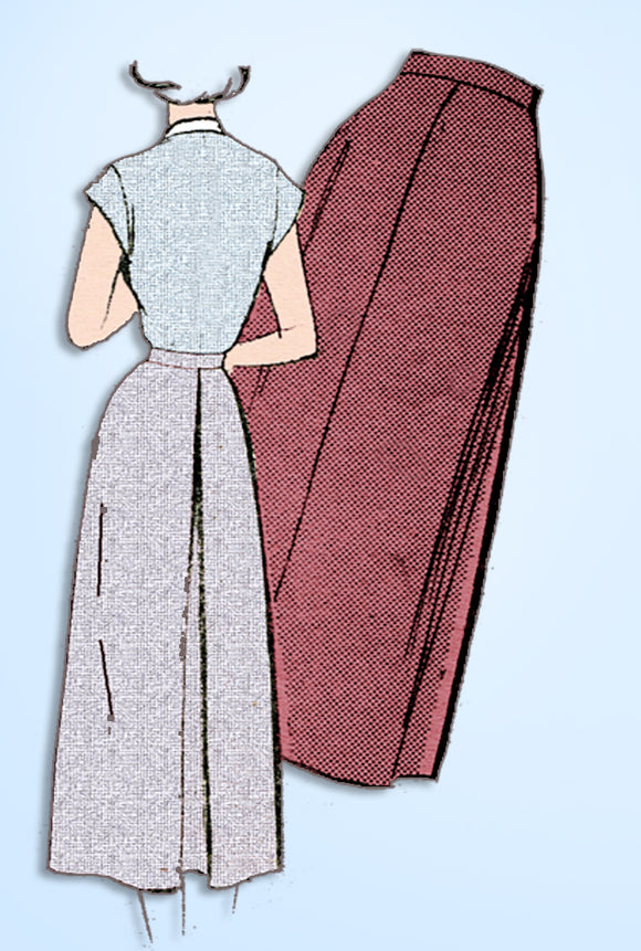 1950s Vintage Fashion Service Sewing Pattern 2025 Easy Misses Skirt Sz 28 Waist