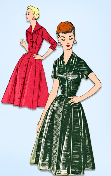 1950s Vintage Mail Order Sewing Pattern 2094 Uncut Misses Princess Dress Sz 28 B