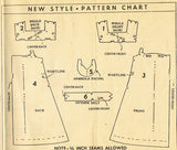 1940s Vintage Mail Order Sewing Pattern 2114 Easy Misses House Dress Size 12 30B - Vintage4me2