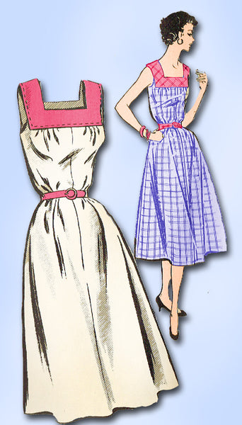 1940s Vintage Mail Order Sewing Pattern 2114 Easy Misses House Dress Size 12 30B - Vintage4me2