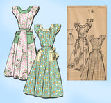 Mail Order 2122: 1940s Lovely Misses Sun Dress Sz 32 Bust Vintage Sewing Pattern