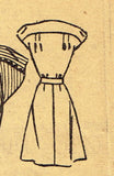 Fashion Service 2132: 1940s Misses House Dress Sz 36B Vintage Sewing Pattern - Vintage4me2