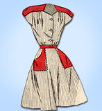 Fashion Service 2132: 1940s Misses House Dress Sz 36B Vintage Sewing Pattern - Vintage4me2