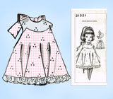 Mail Order 2132: 1960s Baby Girls Dress & Bonnet Sz 2/3/4 Vintage Sewing Pattern