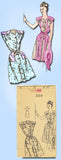 1940s Vintage Mail Order Sewing Pattern 2134 Misses House Dress Size 18 36 Bust