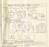 1950s Original Vintage Mail Order Pattern 2182 Uncut Misses Wrap Apron & Hat 34B