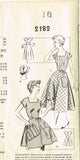1950s Original Vintage Mail Order Pattern 2182 Uncut Misses Wrap Apron & Hat 34B