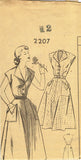 1950s Vintage Mail Order Sewing Pattern 2207 Misses House Dress Size 12 30B