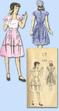 1940s Vintage Mail Order Sewing Pattern 2215 Uncut Misses WWII Dress Sz 17 35B - Vintage4me2