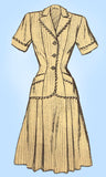 Fashion Service 2229: 1940s Misses 2 Piece Suit Size 34 B Vintage Sewing Pattern - Vintage4me2