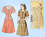 Fashion Service 2229: 1940s Misses 2 Piece Suit Size 34 B Vintage Sewing Pattern - Vintage4me2