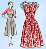 1950s Vintage Mail Order Sewing Pattern 2265 Misses Dress Gr8 Lines Size 14 32B