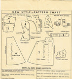 1950s Original Vintage Mail Order Pattern 2268 Uncut Misses House Dress Sz 34 B