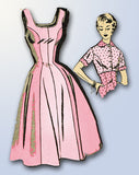 1950s Vintage Mail Order Sewing Pattern 2269 Misses Princess Cut Sun Dress 36 B