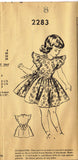 1940s Vintage Mail Order Sewing Pattern 2283 Uncut Little Girls Party Dress Sz 8