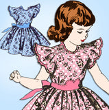 1940s Vintage Mail Order Sewing Pattern 2283 Uncut Little Girls Party Dress Sz 8