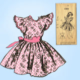 1940s Vintage Mail Order Sewing Pattern 2283 Uncut Little Girls Party Dress Sz 8