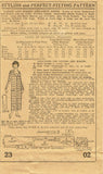1920s Vintage Mail Order Sewing Pattern 2302 Plus Size Flapper Dress Sz 44 Bust - Vintage4me2
