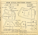 1950s Vintage Fashion Service Sewing Pattern 2456 Misses Cocktail Apron Fits All