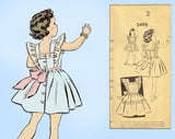 Mail Order 2496: 1950s Uncut Baby Girls Sun Dress Size 2 Vintage Sewing Pattern