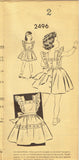 Mail Order 2496: 1950s Uncut Baby Girls Sun Dress Size 2 Vintage Sewing Pattern