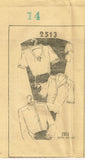 1940s Vintage Mail Order Sewing Pattern 2513 Misses WWII Blouse Set Size 14 32B - Vintage4me2