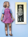 1930s Original Vintage Anne Adams Pattern 2534 Toddler Girls Pleated Dress Sz 4
