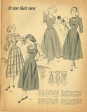 Mail Order 2559: 1940s Uncut Misses Sun Dress Size 33 B Vintage Sewing Pattern