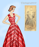 Mail Order 2559: 1940s Uncut Misses Sun Dress Size 33 B Vintage Sewing Pattern