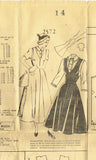 1940s Vintage Mail Order Sewing Pattern 2572 Misses Jumper Dress & Blouse Sz 32B - Vintage4me2