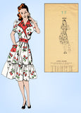 1940s Original Vintage Mail Order Pattern 2598 Uncut Wrap Around House Dress 30B