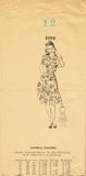 1940s Original Vintage Mail Order Pattern 2598 Uncut Wrap Around House Dress 30B